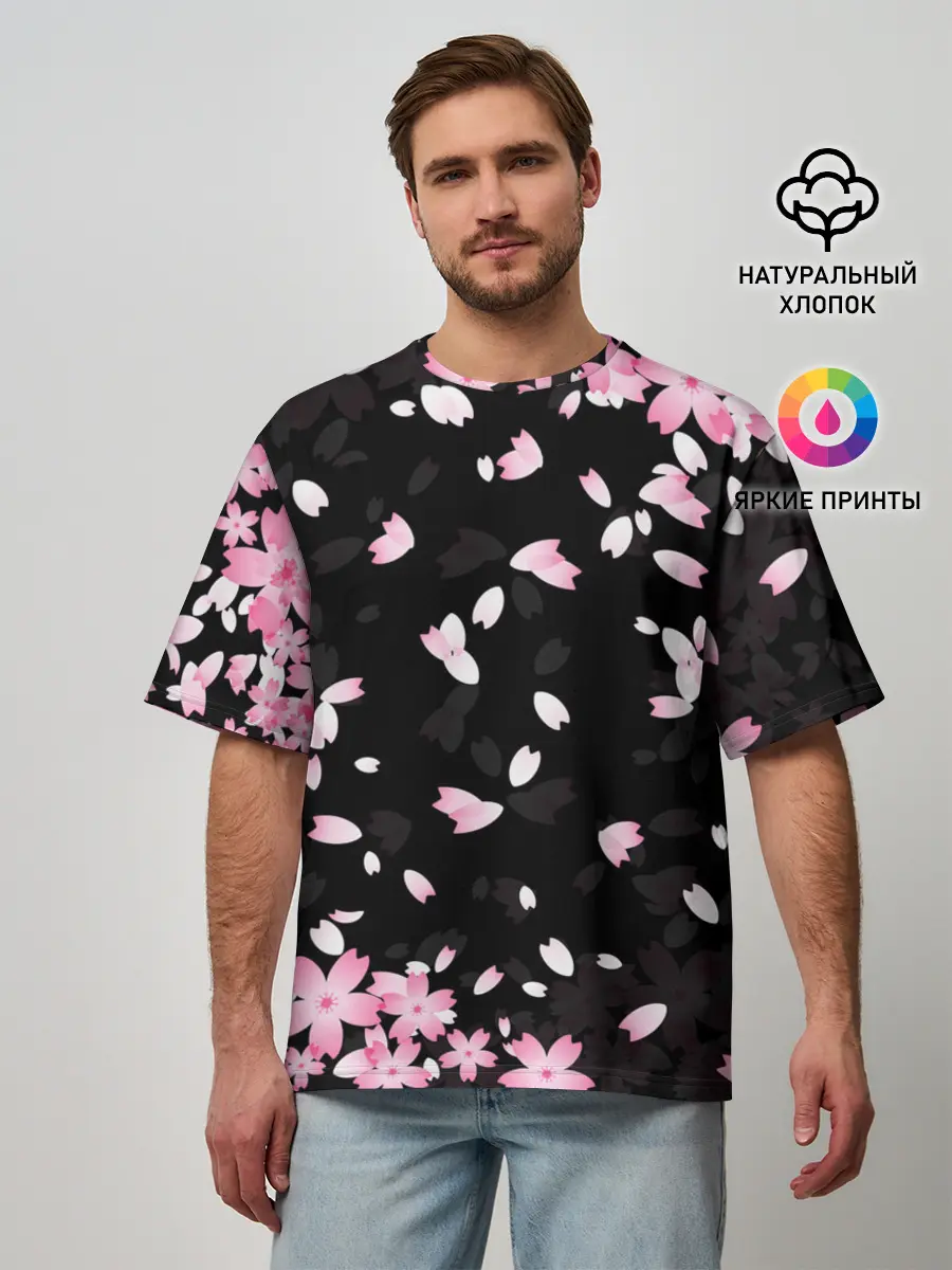 Мужская футболка оверсайз / САКУРА | SAKURA