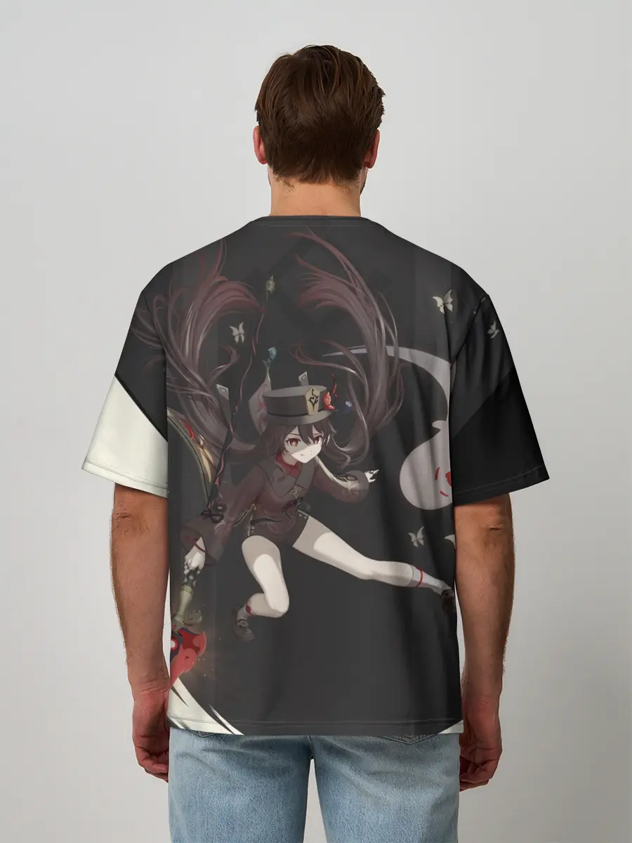 Мужская футболка оверсайз / ПОХОРОННОЕ БЮРО | ХУ ТАО