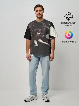 Мужская футболка оверсайз / ПОХОРОННОЕ БЮРО | ХУ ТАО