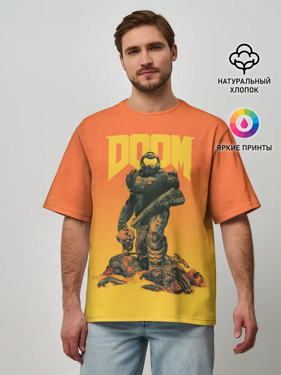 Мужская футболка оверсайз / Doom