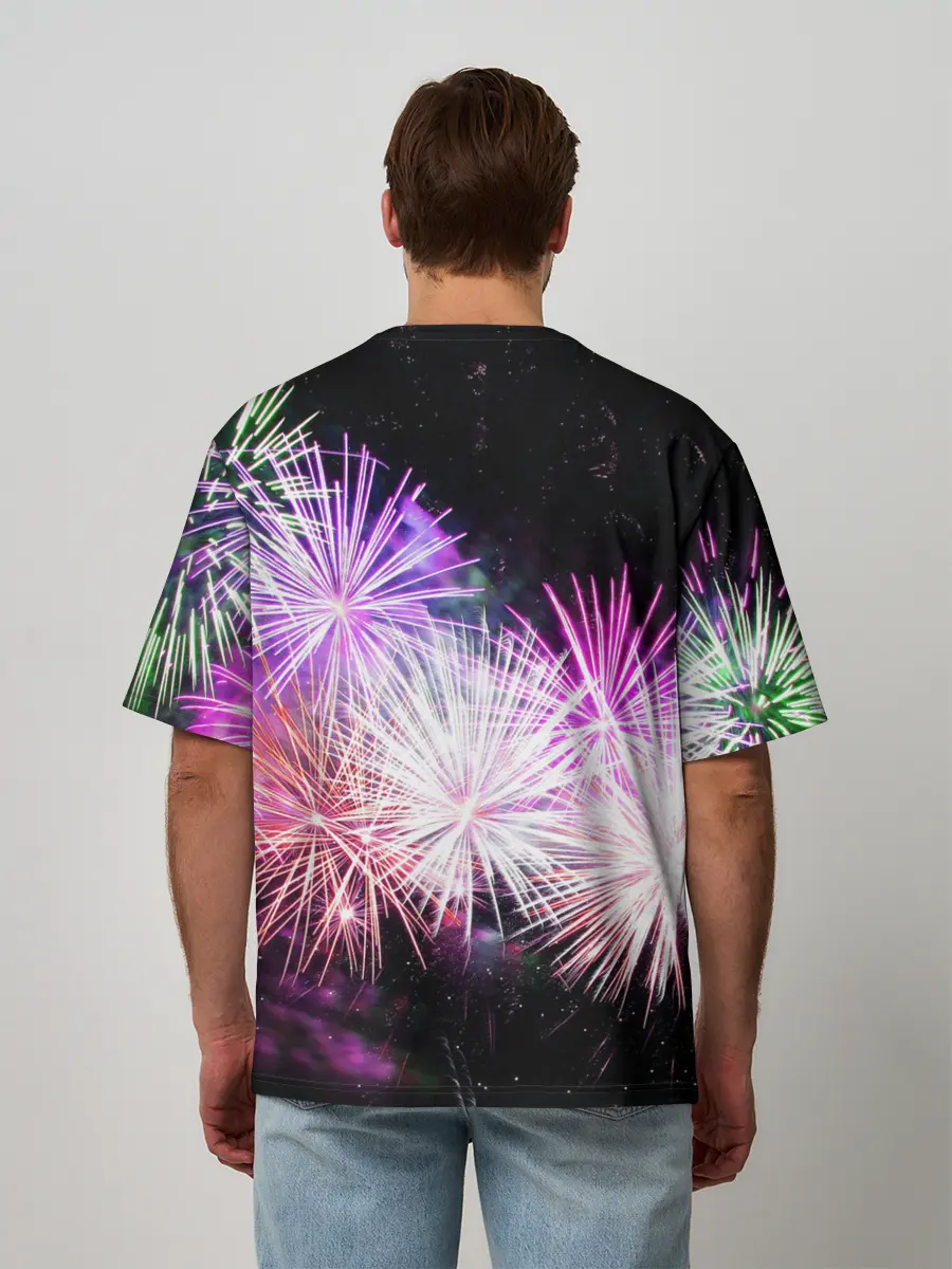 Мужская футболка оверсайз / Салют