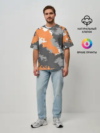 Мужская футболка оверсайз / Камуфляж