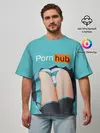 Мужская футболка оверсайз / PORN HUB