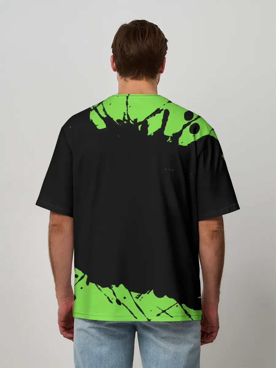 Мужская футболка оверсайз / Поп Ит / Симпл Димпл - Краска