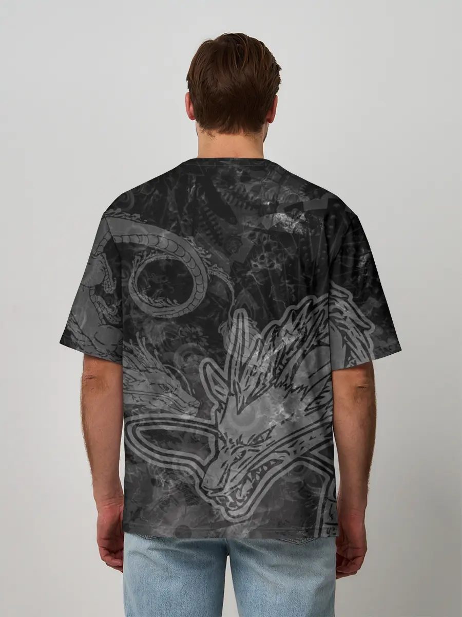 Мужская футболка оверсайз / Haku Dragon