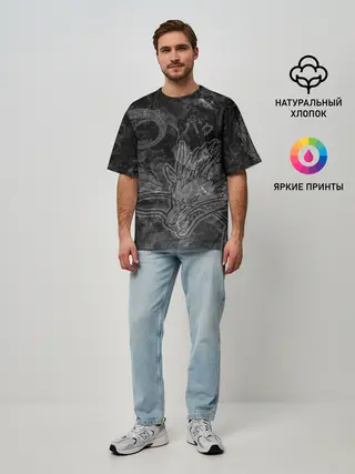 Мужская футболка оверсайз / Haku Dragon