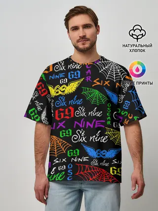 Мужская футболка оверсайз / 6IX9INE
