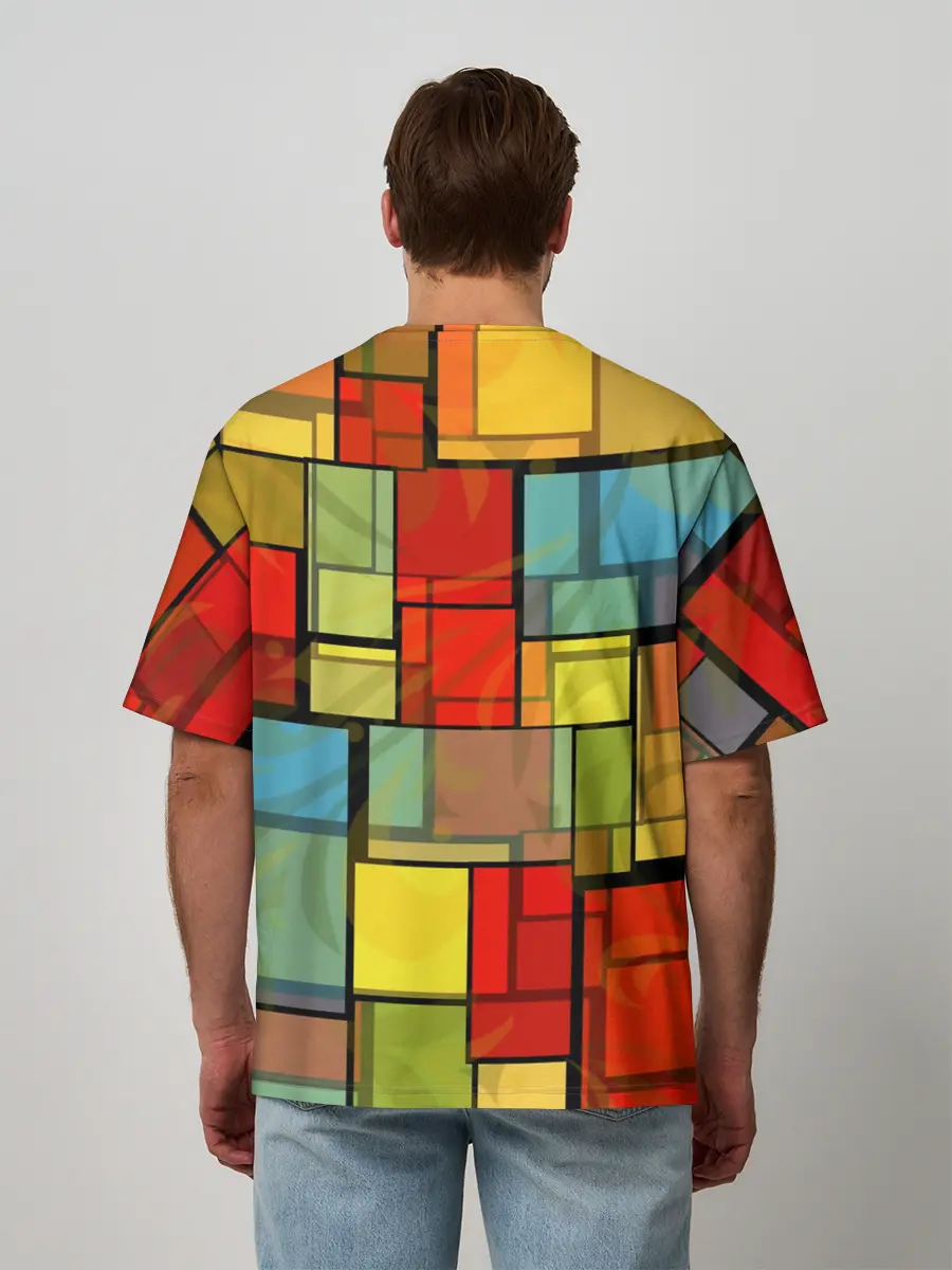 Мужская футболка оверсайз / ГЕОМЕТРИЯ