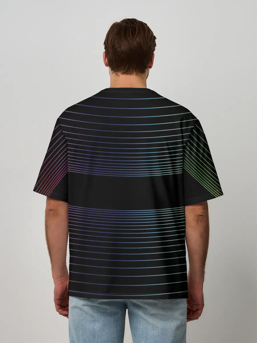 Мужская футболка оверсайз / Полоски
