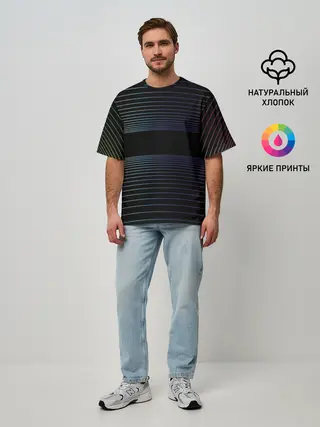 Мужская футболка оверсайз / Полоски