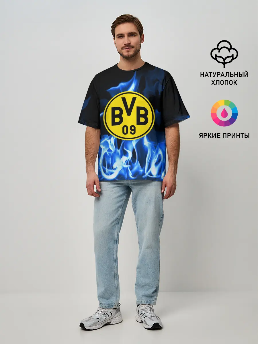 Мужская футболка оверсайз / BORUSSIA
