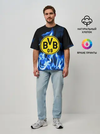 Мужская футболка оверсайз / BORUSSIA