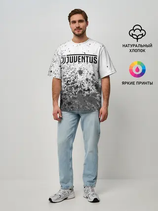 Мужская футболка оверсайз / JUVENTUS / ЮВЕНТУС