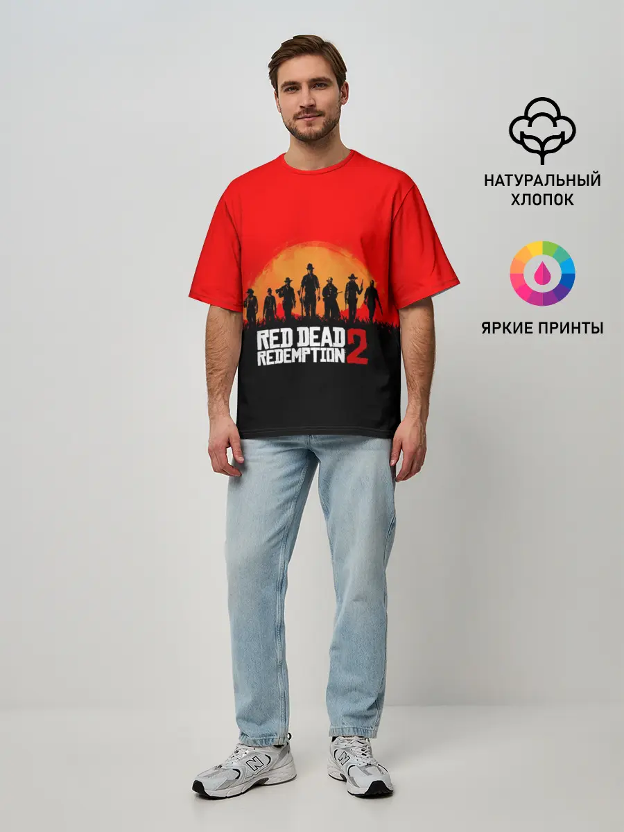 Мужская футболка оверсайз / Red Dead Redemption