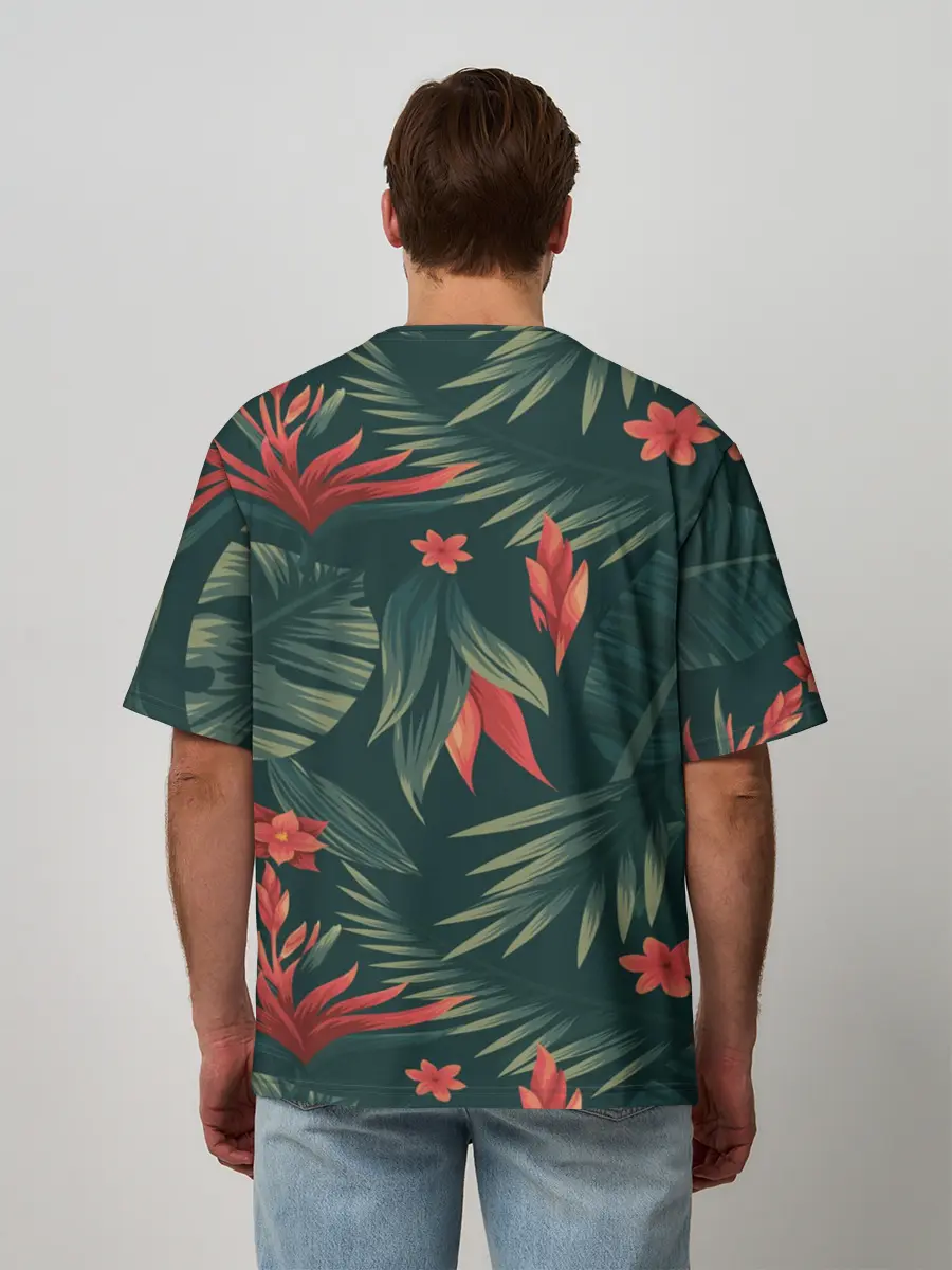 Мужская футболка оверсайз / Тропики