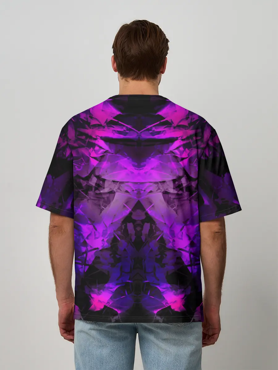 Мужская футболка оверсайз / абстракция,пришелиц,космос,100