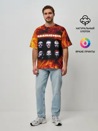 Мужская футболка оверсайз / RAMMSTEIN