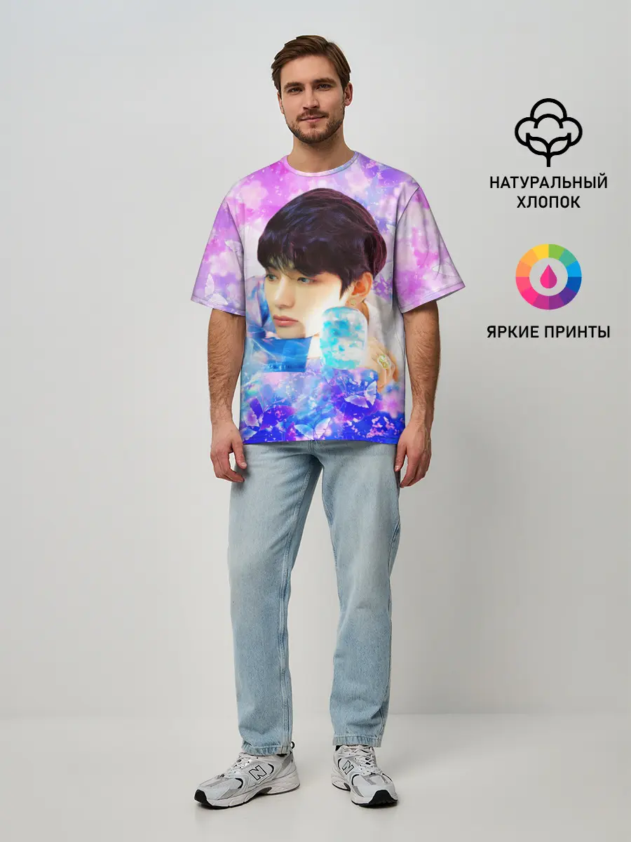 Мужская футболка оверсайз / БТС 2020 Season Greeting Ви V