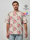 Мужская футболка оверсайз / полевые цветочки