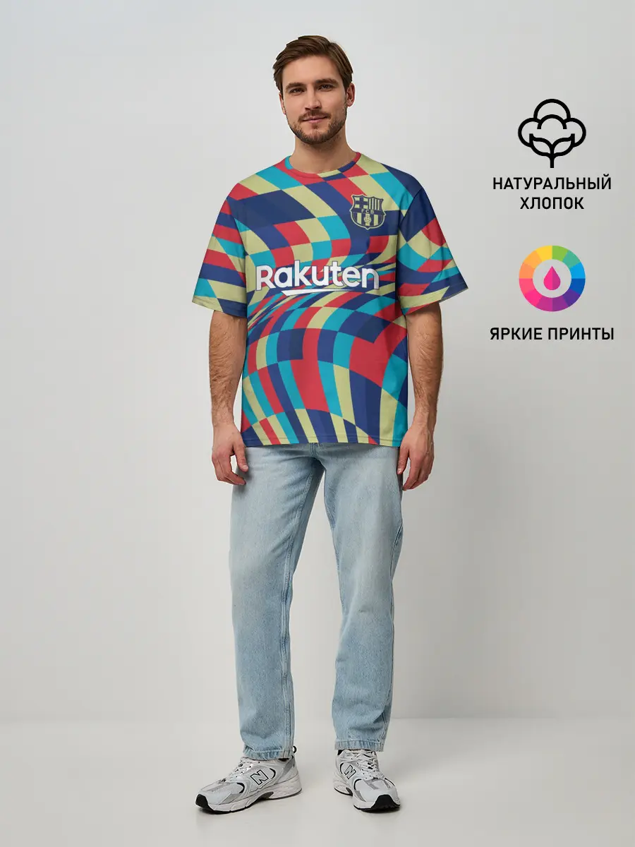 Мужская футболка оверсайз / FC Barcelona | La Liga Pre-Match