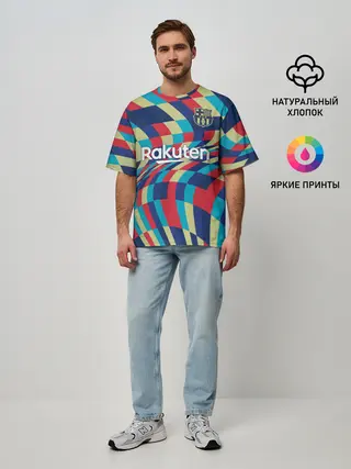 Мужская футболка оверсайз / FC Barcelona | La Liga Pre-Match