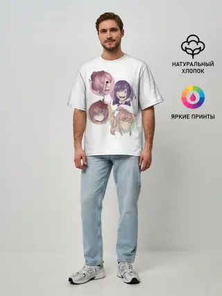 Мужская футболка оверсайз / Doki Doki Literature Club