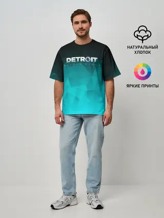Мужская футболка оверсайз / DETROIT BECOME HUMAN