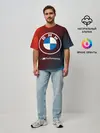 Мужская футболка оверсайз / BMW / БМВ