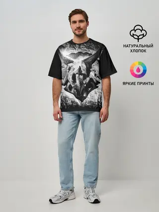 Мужская футболка оверсайз / Трицератопс | Динозавр