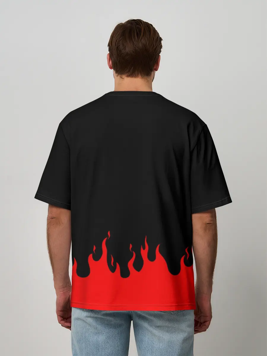 Мужская футболка оверсайз / Гуррен Лаганн языки пламени