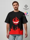 Мужская футболка оверсайз / Гуррен Лаганн языки пламени