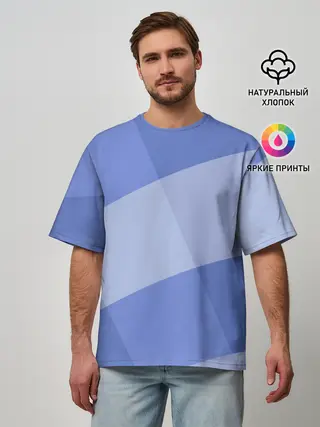 Мужская футболка оверсайз / Теплый минимализм