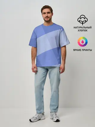 Мужская футболка оверсайз / Теплый минимализм