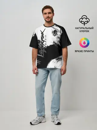 Мужская футболка оверсайз / Cyberpunk 2077