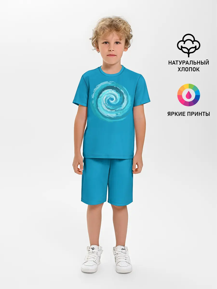 Детская пижама с шортами / Водоворот