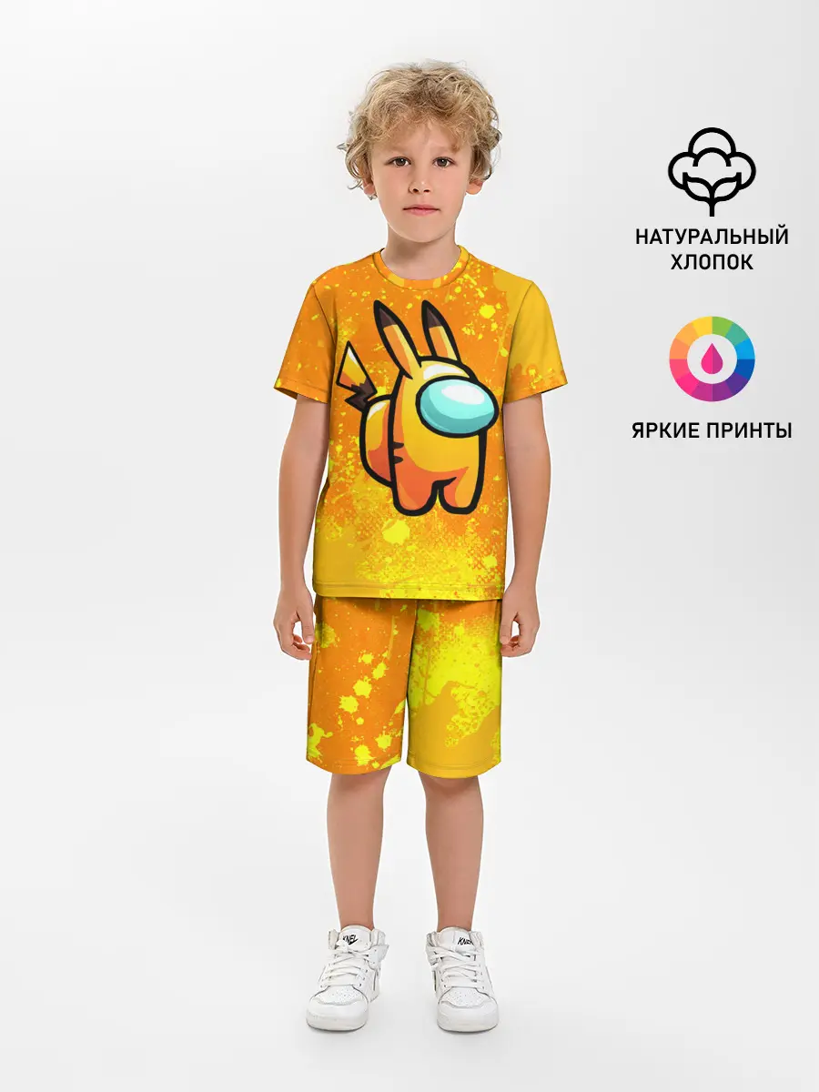 Детская пижама с шортами / AMONG US - Pikachu