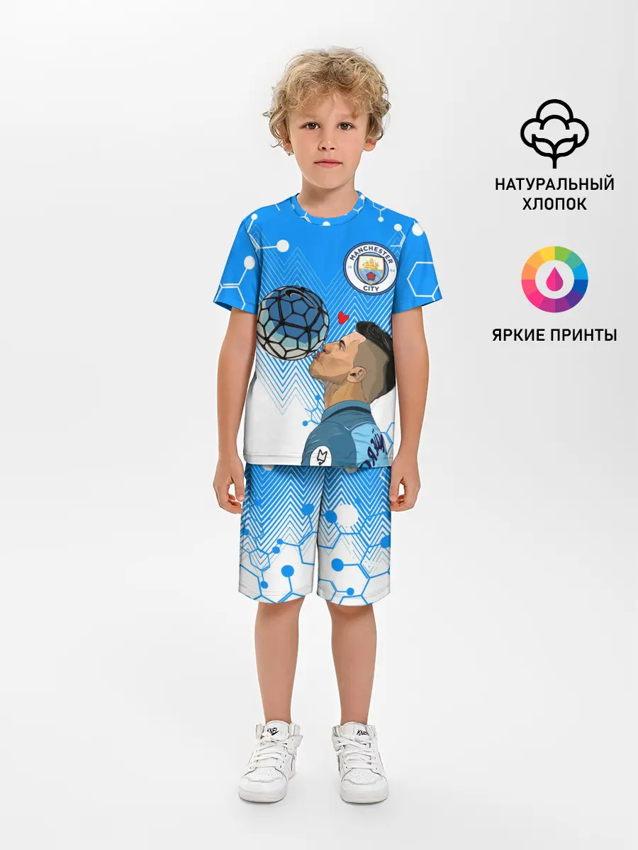 Детская пижама с шортами / СЕРХИО АГУЭРО / МАНЧЕСТЕР СИТИ