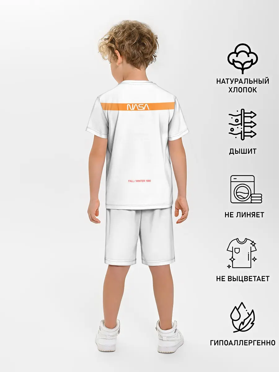 Детская пижама с шортами / NASA БЕЛАЯ ФОРМА | НАСА WHITE UNIFORM
