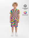 Детская пижама с шортами / Оптическая текстура