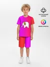 Детская пижама с шортами / Радужный слоник