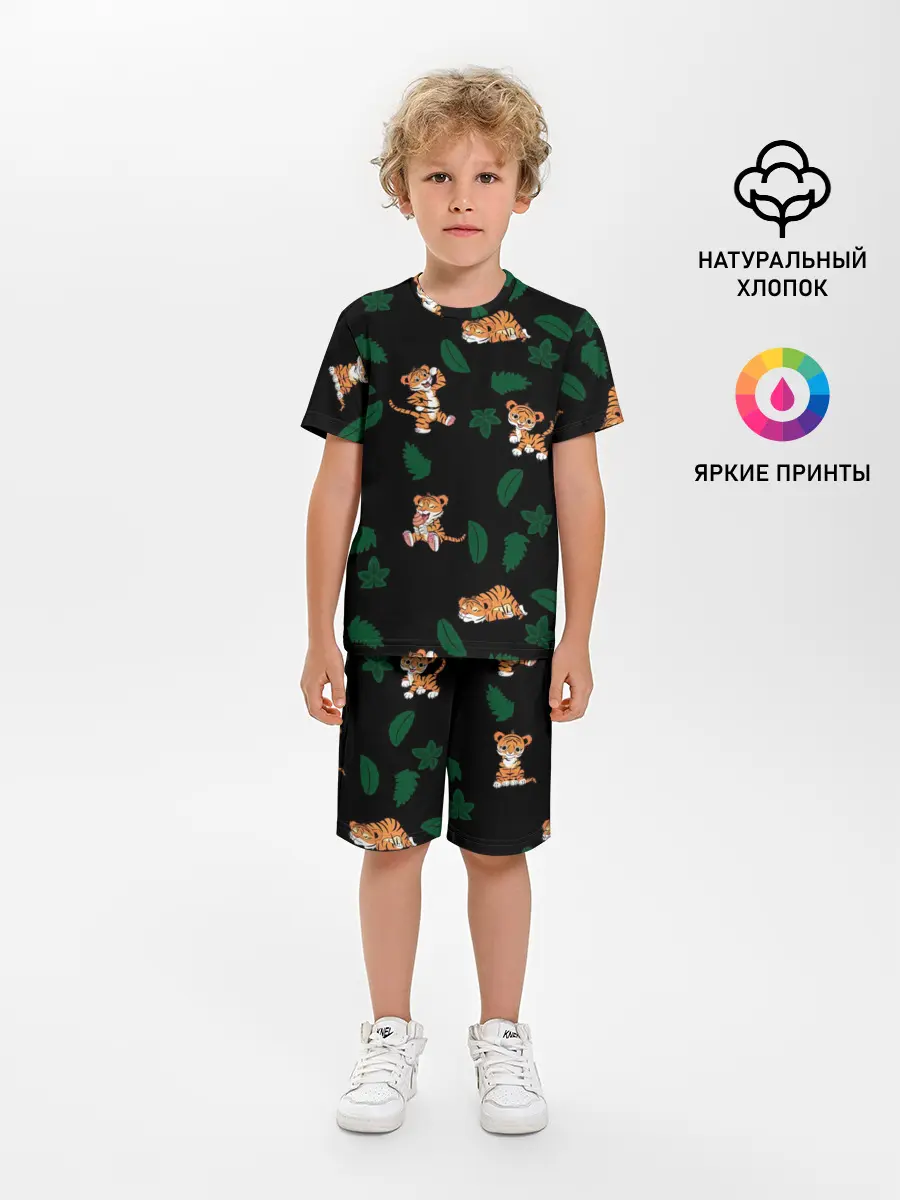 Детская пижама с шортами / Милый тигр