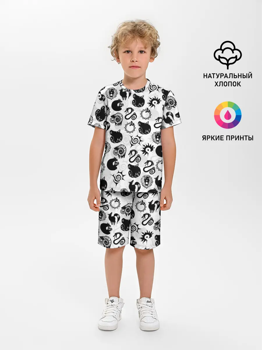 Детская пижама с шортами / 7 СМЕРТНЫХ ГРЕХОВ СИМВОЛЫ