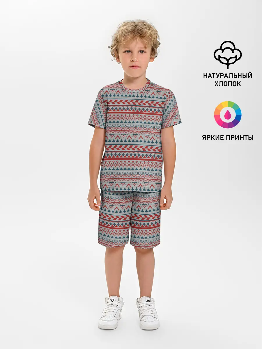 Детская пижама с шортами / Скандинавский орнамент
