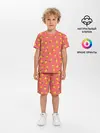Детская пижама с шортами / Лимоны на кораловом