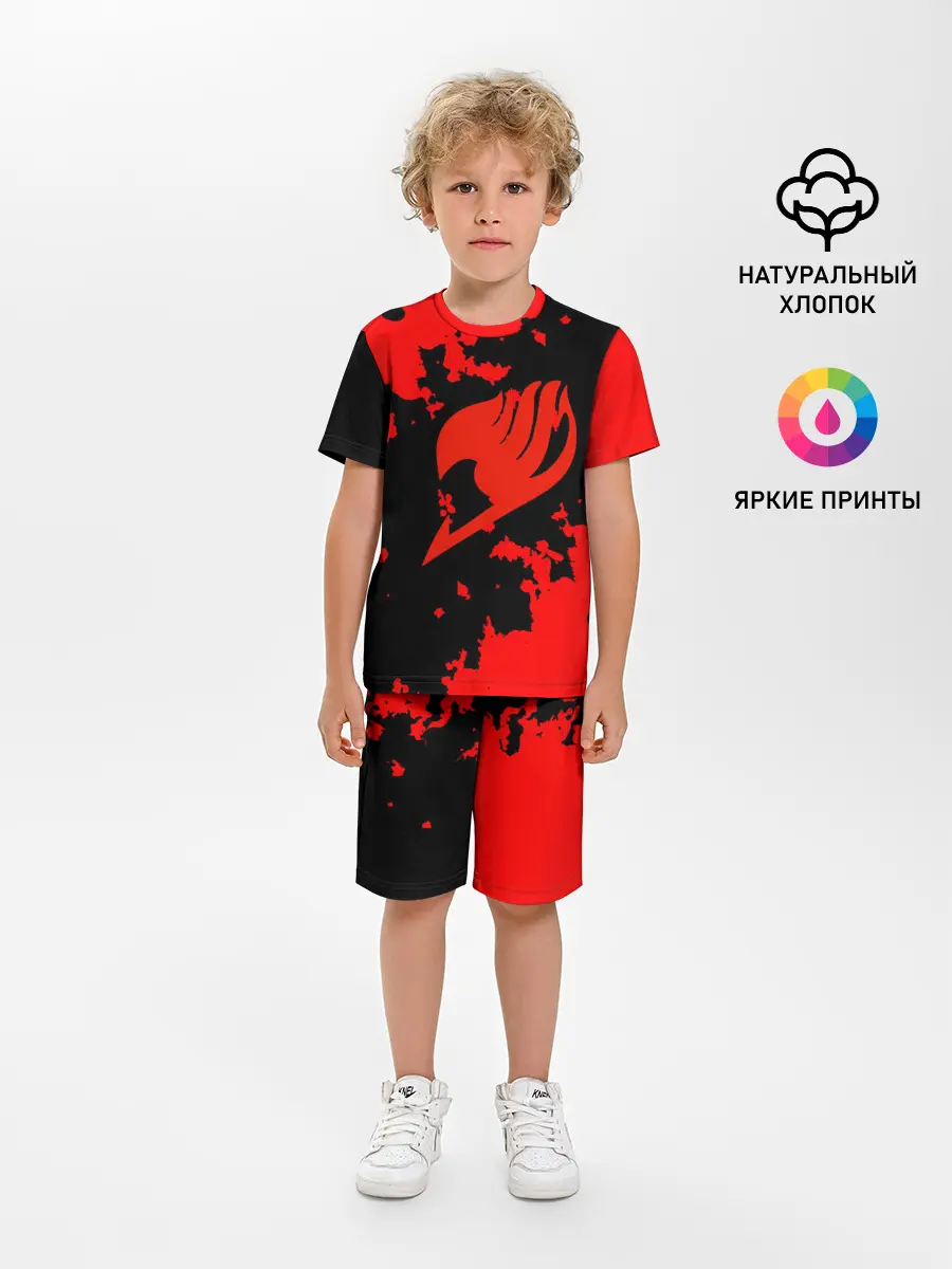 Детская пижама с шортами / Хвост Феи красные зоны