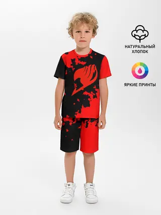 Детская пижама с шортами / Хвост Феи красные зоны