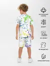 Детская пижама с шортами / Jojo зеленые пятна