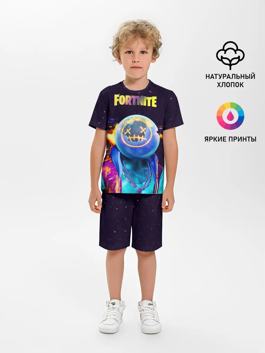 Детская пижама с шортами / Astro Jack Fortnite