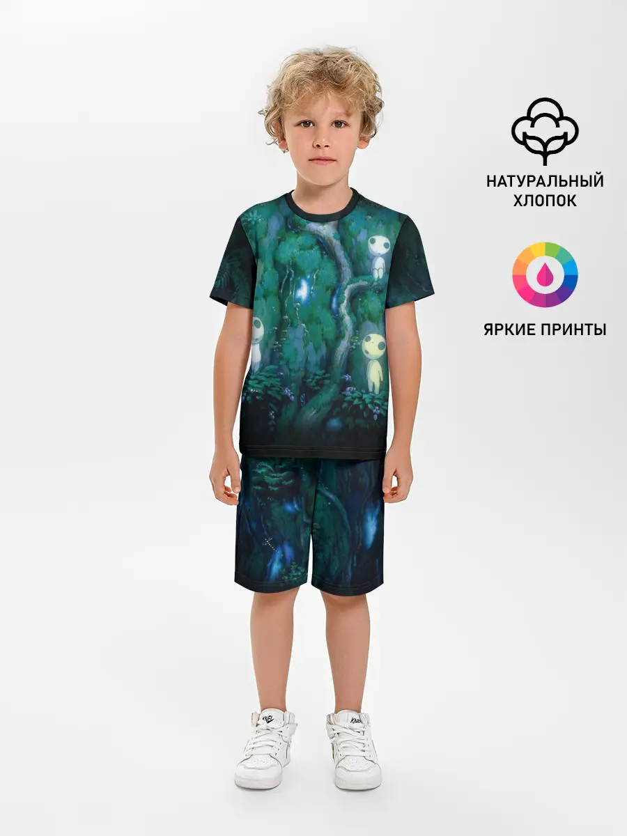 Детская пижама с шортами / принцесса Мононоке_5
