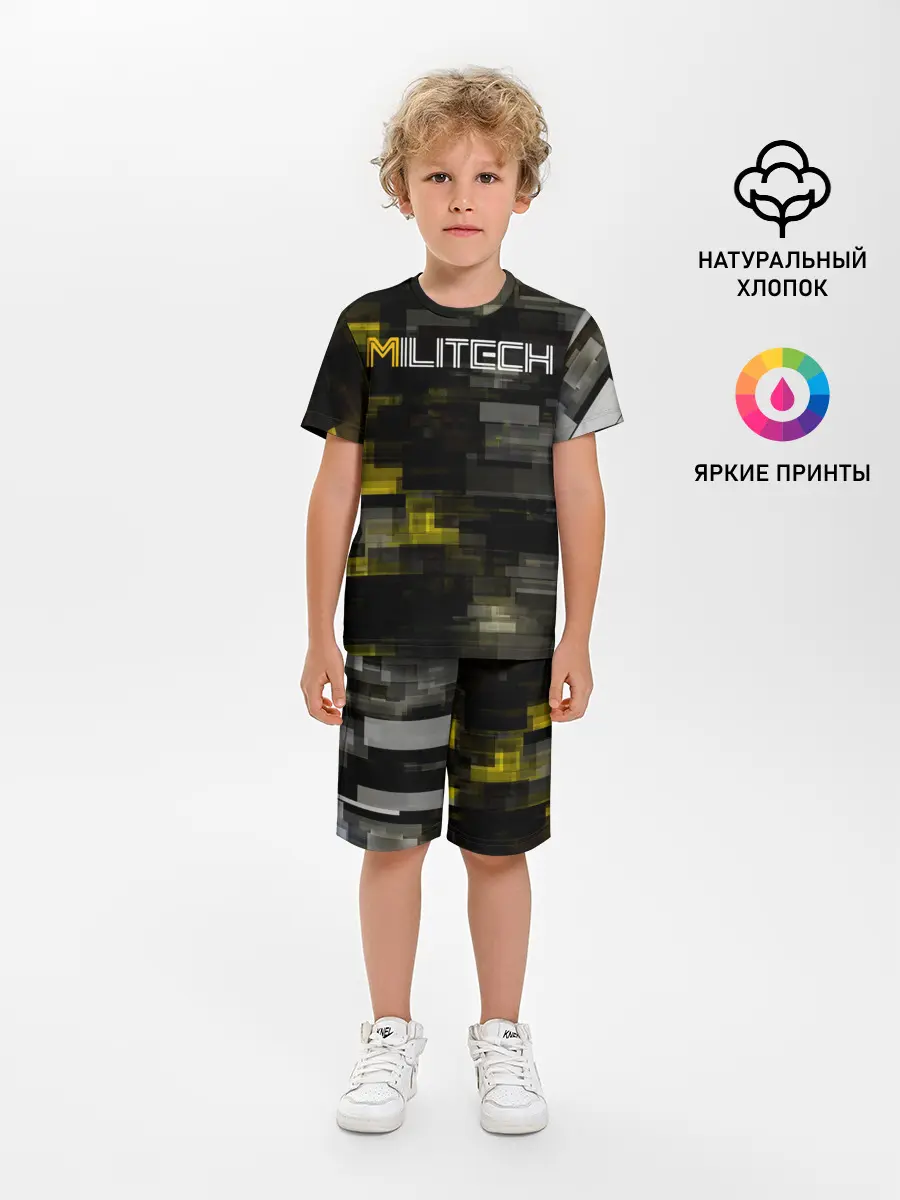 Детская пижама с шортами / MILITECH камуфляж Cyberpunk 2077